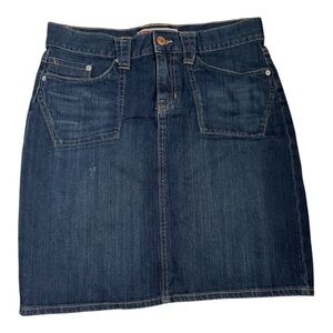 Vintage GAP Women’s Denim Utility Mini Skirt, Dark Wash Size 8